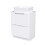 NES Home Merton White 600mm Bathroom Freestanding Vanity Unit With Square Ceramic Basin 3