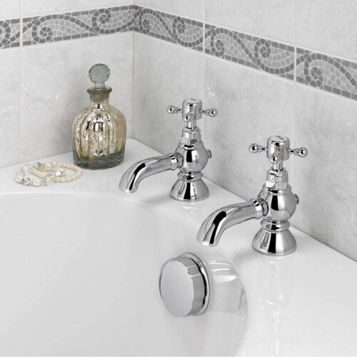 NES Home Churchill Bathroom Bath Hot and Cold Twin Taps 2