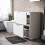 NES Home 600mm Gloss White 2 Drawer Work Top Freestanding Vanity Unit Bathroom | Merton 4
