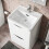 NES Home Merton 500mm White Basin Vanity Unit 2 Drawer Storage Cabinet Gloss 4