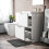 NES Home Merton 500mm White Basin Vanity Unit 2 Drawer Storage Cabinet Gloss 5