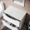 NES Home 800mm Gloss White 2 Drawer Work Top Freestanding Vanity Unit Bathroom | Merton 3