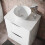 NES Home Merton White 600mm Bathroom Freestanding Vanity Unit With Round Ceramic Basin 2