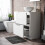 NES Home Merton White 600mm Bathroom Freestanding Vanity Unit With Round Ceramic Basin 4