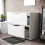 NES Home 800mm Gloss White 2 Drawer Work Top Freestanding Vanity Unit Bathroom | Merton 4