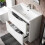 NES Home Modern 800mm Freestanding Gloss White Basin Vanity Sink 2 Drawer | Merton 6