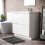 NES Home Modern 800mm Freestanding Gloss White Basin Vanity Sink 2 Drawer | Merton 4