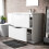 NES Home Modern 800mm Freestanding Gloss White Basin Vanity Sink 2 Drawer | Merton 5