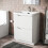 NES Home Nes Home 600mm White Basin Vanity Unit 2 Drawer Bathroom Storage Cabinet 1