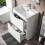 NES Home Nes Home 600mm White Basin Vanity Unit 2 Drawer Bathroom Storage Cabinet 4