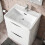 NES Home Nes Home 600mm White Basin Vanity Unit 2 Drawer Bathroom Storage Cabinet 2