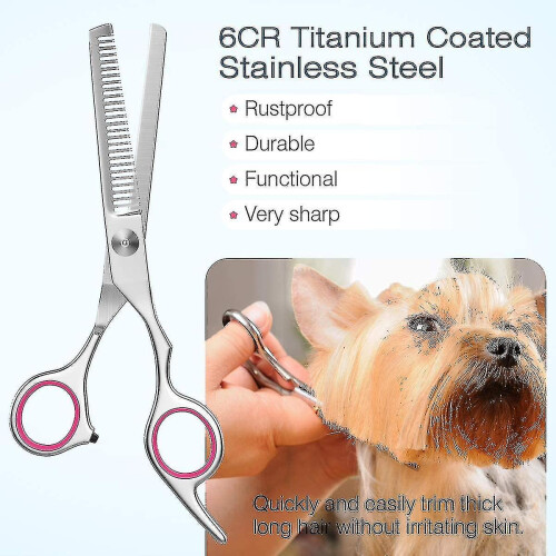 Dog Grooming Scissors Kit Professional Safety Thinning Shears Comb 1