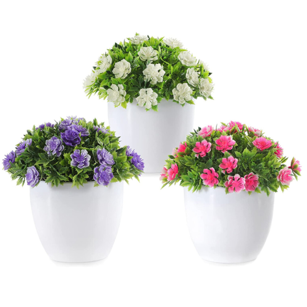 Bedbric Set of 3 Artificial Plants Warm Ambience Decor