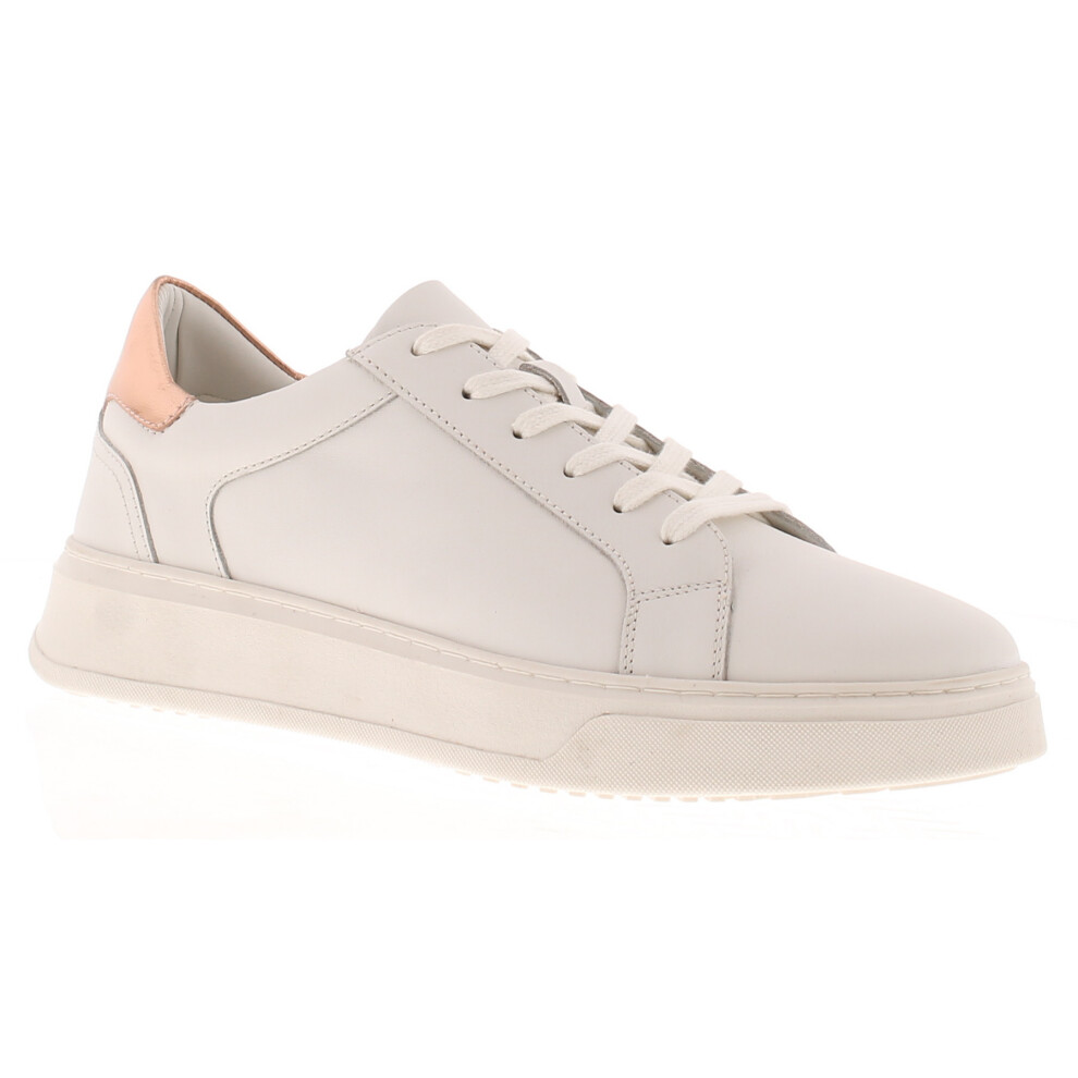 Hush Puppies Womens Trainers Chunky Camille Leather Lace Up white UK Size