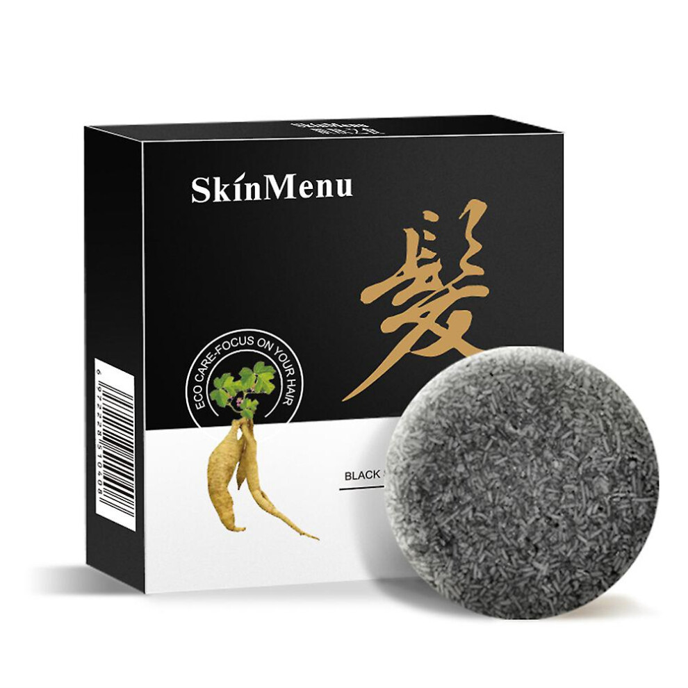 Gray/White 3Pcs Polygonum Hair Darkening Shampoo Bar Hair Cleaning Shampoo Soap Solid Shampoo Natural Hair Strengthen Nourish Hair Root