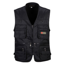 (Black, XXXL) Mens Multi Hiking Pocket Vest Body Warmer Gilet Jacket Hunting Fishing Waistcoat