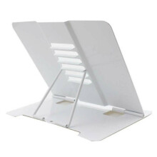 (White) Adjustable Recipe Display Book Reading Rest Book Stand Bookshelf Holder Shelf