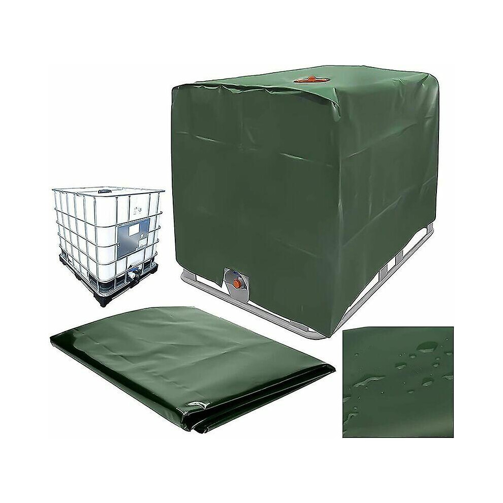 Water Tank Cover, Ibc Tank Cover Compatible 1000l Tank, Water Tank Container Protective Cover, Dustproof Anti-uv Rainproof, 120x100x116cm (green)-image-OPC-PDTHCFC-NEW