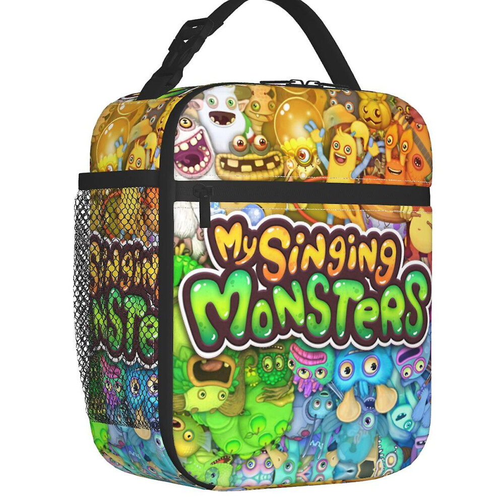 (8) My Singing Monsters Characters Portable Lunch Box Leakproof Cartoon Anime Game Cooler Thermal Food Insulated Lunch Bag Kids