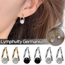 (Gold) Halolux Lymphvity Germanium Earrings, Lymphvity Magnetherapy Germanium Earrings