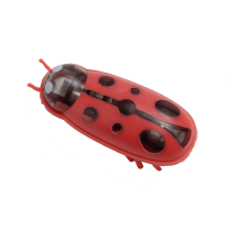 (Ladybug red and black) 1PCS New Hexbug Style Nano Electronic Bug Robot Cat Toy + Battery