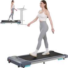 Dripex 2.5HP Under Desk Treadmill - 6 Shock-absorbing Cushions, Remote & LED Display, 1-6 km/h, No Assembly, 265 lb Capacity