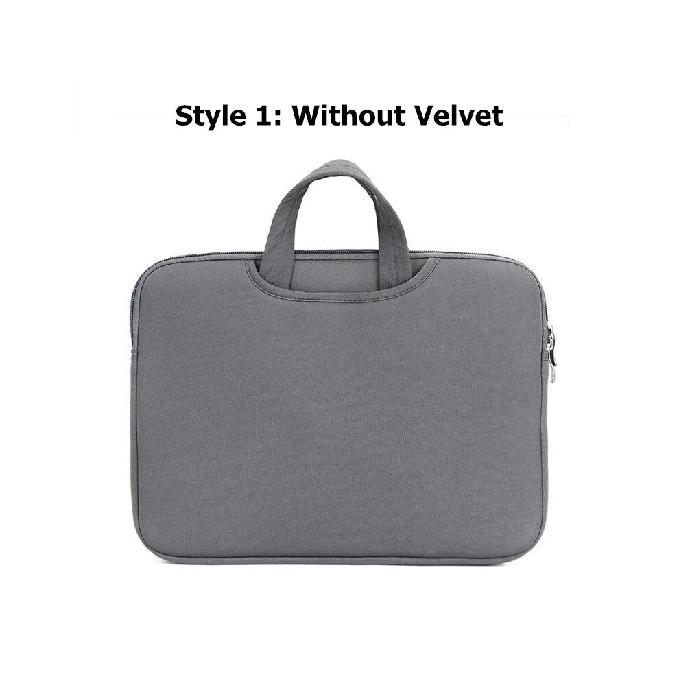 (Grey no Velvet, 12 inch) Laptop Bag Women 11 12 14 15 15.6 Inch Handbags Computer Notebook Sleeve Cover For Xiaomi Hp Lenovo MacBook Air Pro 13 Case