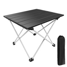 Portable Aluminum Folding Camping Table with Carry Bag - Lightweight, 50 lb Load, Waterproof, Anti-Slip Feet, Ideal for Picnic, Beach, Hiking