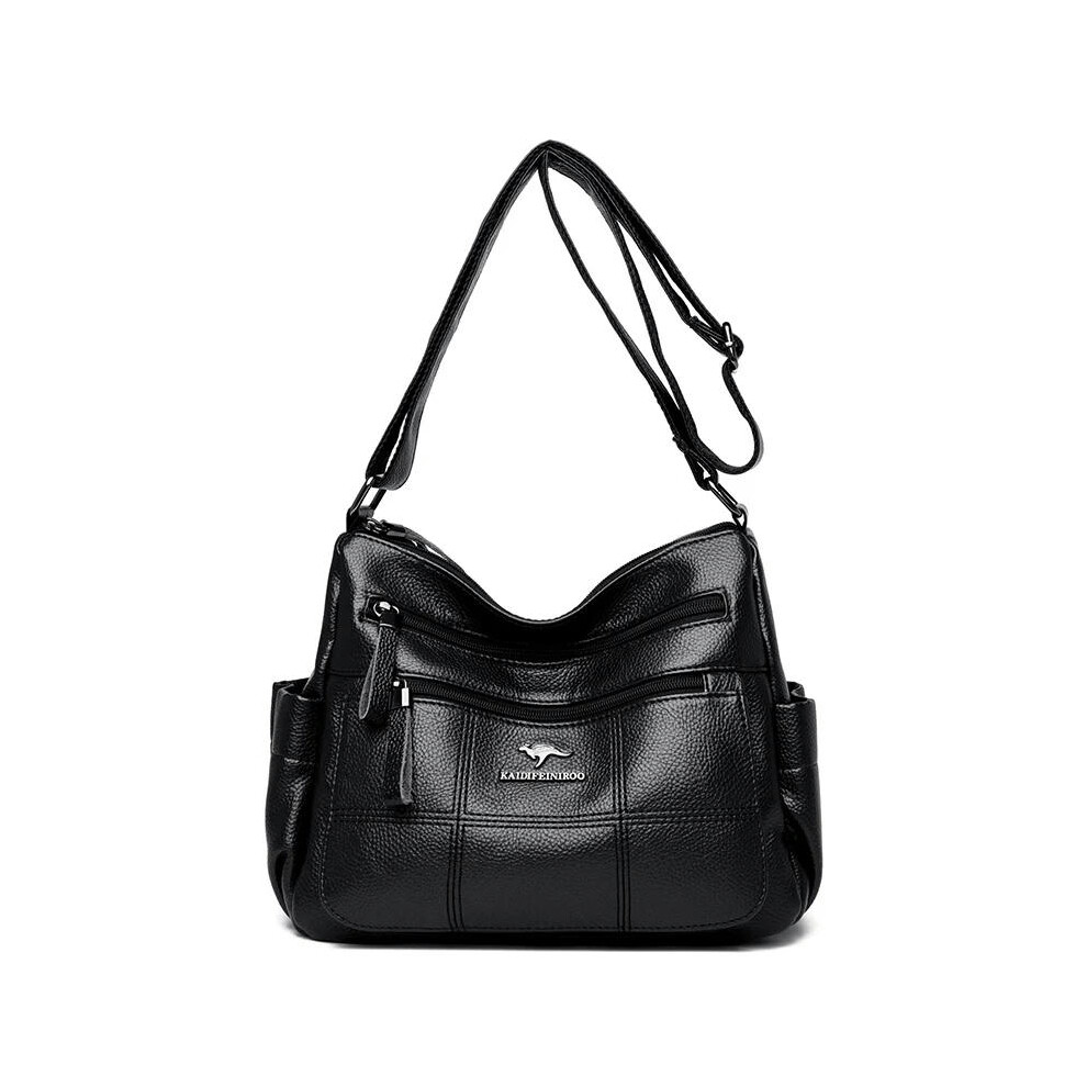 (Black) Genuine Brand Leather Sac Luxury Handbags Women Bags Designer Shoulder Crossbody Hand Bags for Women 2022 Purses and Handbags