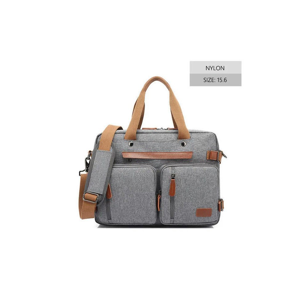 (15-GREY) 2024 New Convertible Backpack 15.6/17.3Inch Laptop Backpack Fashion Travel Business Backpack Nylon Waterproof Student Backpack