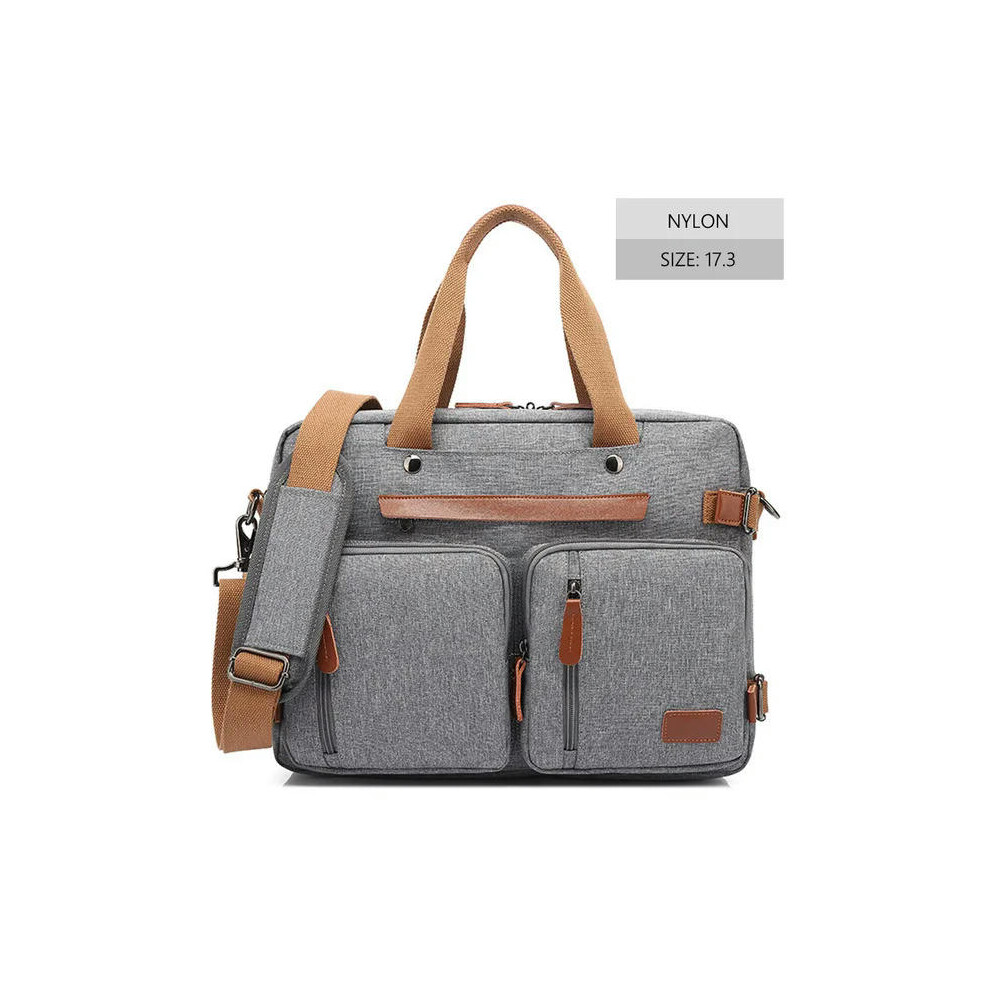 (17-GREY) 2024 New Convertible Backpack 15.6/17.3Inch Laptop Backpack Fashion Travel Business Backpack Nylon Waterproof Student Backpack