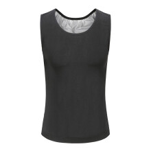 (Silver, 4XL-5XL) Gynecomastia Compress Tank Top, Compression Tank Top Men