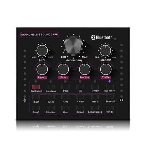 V12 Studio Singing Live Audio Interface Sound Card For Mobile Computer Live Broadcast