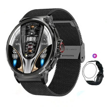 (Black Milan) Smart Watch For Men 100 Days Extra-Long Battery 1.85" HD Large Round Screen