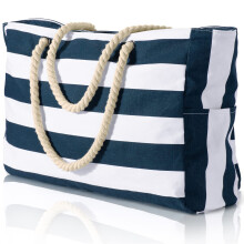 (blue) Beach Bags for Women, Beach Tote Bag with Side Pocket Summer Family Zipper Beach Bags Travel Holiday Essentials