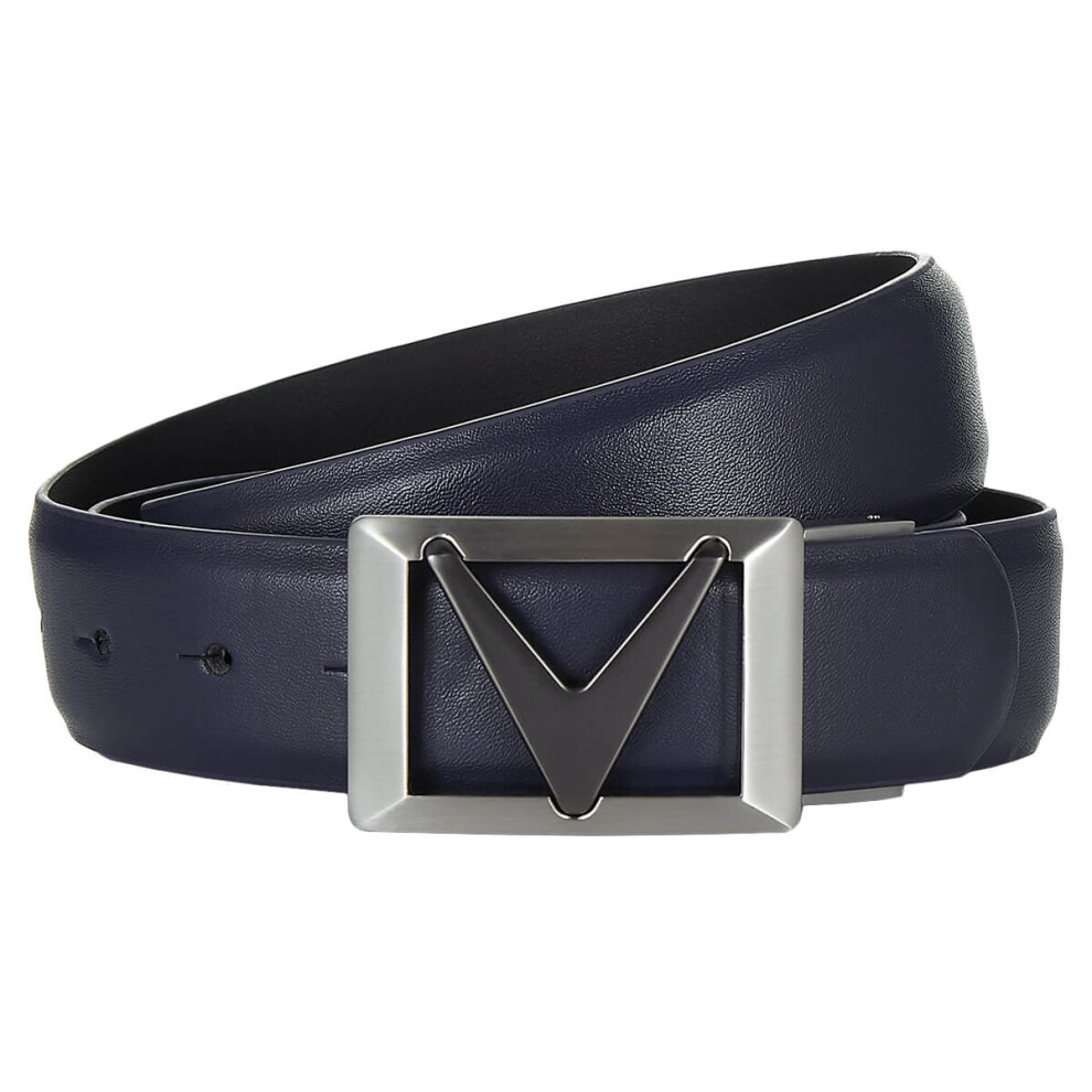 (One Size, Peacoat) Callaway Golf Mens Cut-To-Fit Signature Buckle Chev Belt II