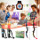Casart 2-Pack Bow Arrow Set for Kids LED Light Up Archery Toy Set w/ Standing Target 4