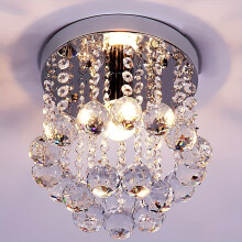(A) 1pc Crystal Chandeliers Lights, Mini Style Modern Decoration Flush Mount Fixture