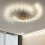(Black Fireworks) Modern Luxury LED Ceiling Light, Cast Iron, Sputnik Firework Chandelier 3