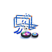 Hockey Soccer 2 in 1 Ball Set Kids Toys, Outdoor Hovering football Games with 2 Goals and LED, Air Power Hockey