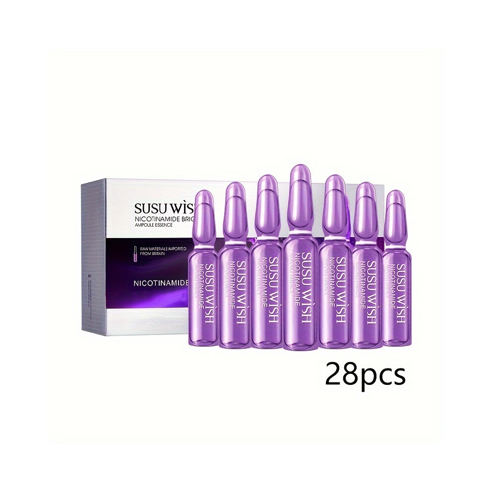 (28pcs) 2ml*28pcs, Nicotinamide Peptide Ampoule Serum, Deeply Rejuvenating And Firming Skin, Moisturizing Facial Essence Travel Essentials