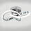 (Chrome white light) LED Ceiling Light Modern White Cold Design Ceiling Lamp 3