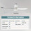 (White) 1pc Socket Fan Light, Screw Ceiling Fans With Lights And Remote 6