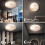 (33.02cm) LED Moon Style Flush Mount Ceiling Light Fixture, 30W Round Modern Ceiling Ceiling Light 2