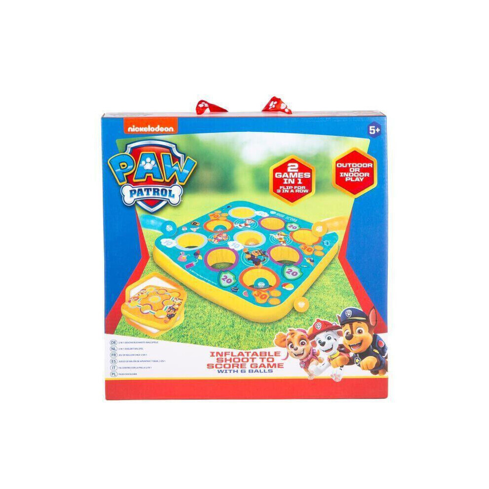 Paw Patrol Inflatable Shoot To Score Game - 2 In 1 Throwing Target Ball Toss Games