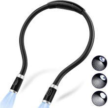 (Black) Rechargeable Led Book Light, Neck Hug Reading Lights,neck Book Light, 3 Adjustable Brightness Levels - Jxlgv