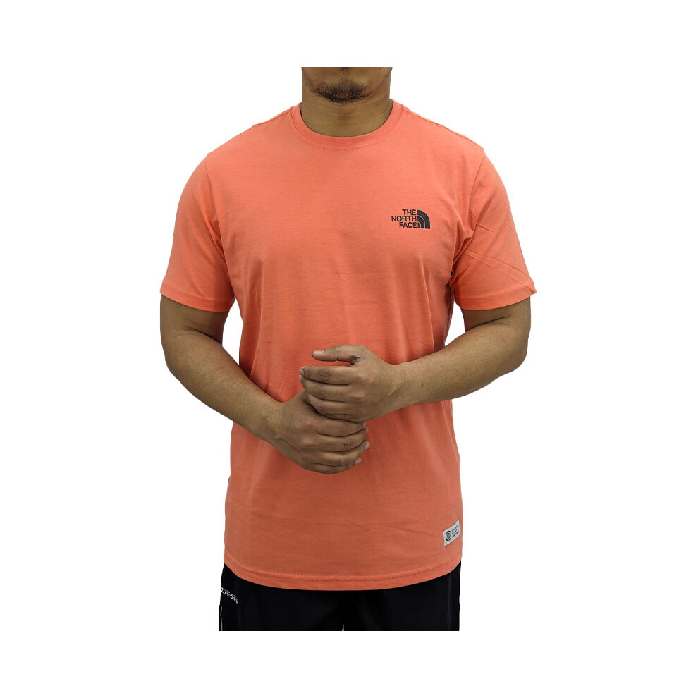 (Coral, S) The North Face 009015 Mens Graphic T Shirts