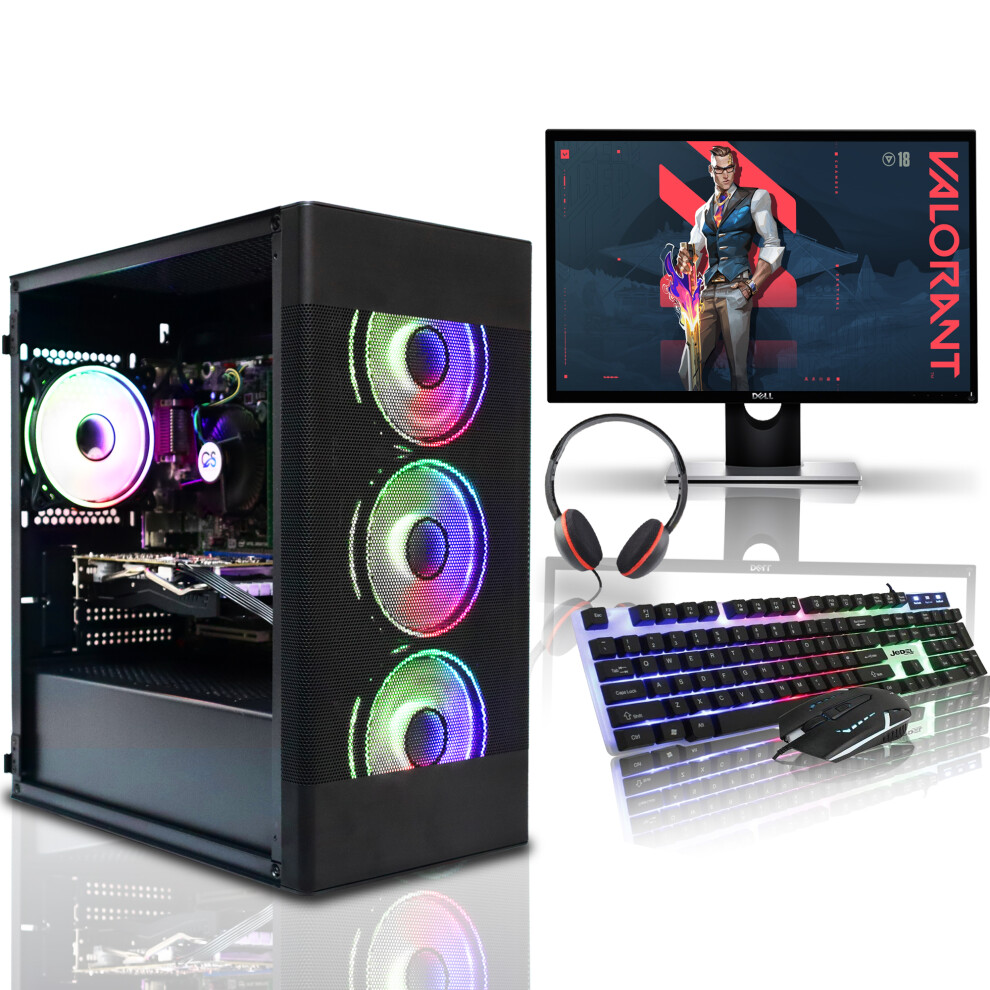 (VIDA ZEPHYR BLACK, Without Bundle) Gaming PC i5 6400 16GB GT1030 512GB SSD 500GB W11-image-OPC-PDTJFWZ-REFURBISHED