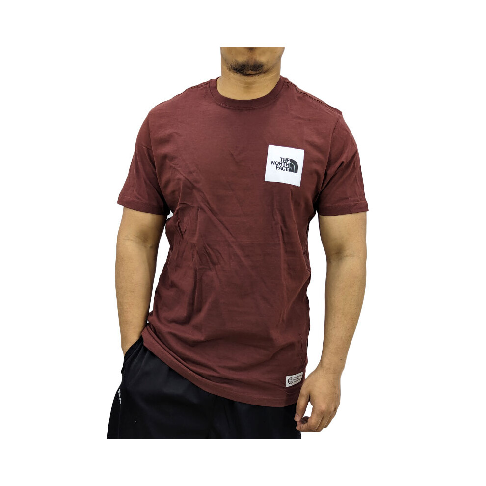 (Maroon, S) The North Face 009018 Mens Graphic T Shirts