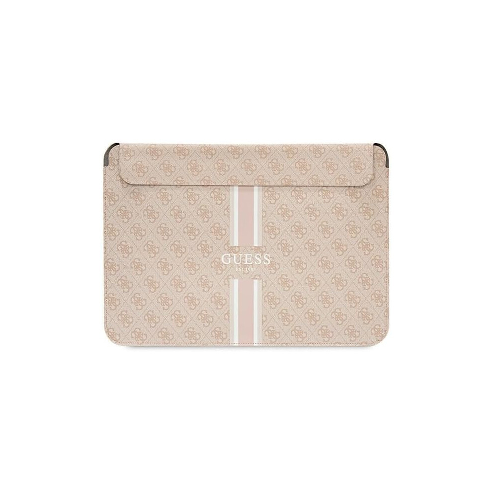 Guess 4G Printed Stripes Laptop Sleeve for 16" MacBook Pink